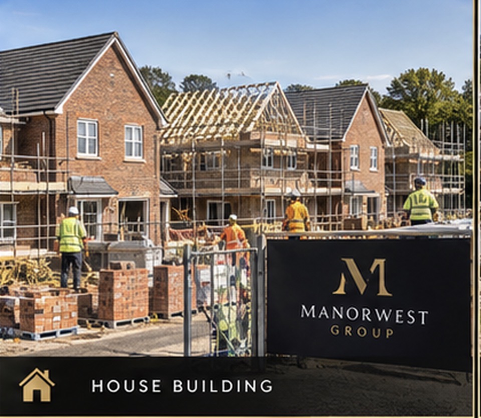 Housing development site with Manorwest Group branding